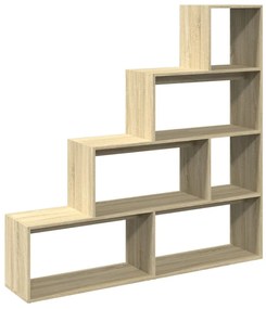 4 szintes sonoma tölgy elválasztó könyvespolc 143,5x29x143,5 cm
