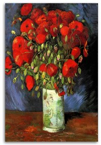 Gario Vászonkép Váza vörös pipacsokkal - Vincent van Gogh, reprodukció Méret: 80 x 120 cm