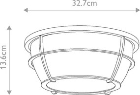 Quoizel QZ-CHANCE-F-PC - Fürdőszobai mennyezeti lámpatest CHANCE 2xE27/60W/230V IP44