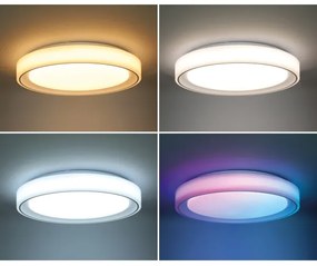 Solight WO8015 - LED RGB Dimmelhető mennyezeti lámpa FLOCO LED/30W/230V+RGB/6W+RC d.40cm
