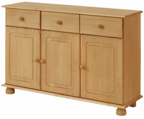 Natúr színű borovi fenyő alacsony komód 116x76 cm Ella – Støraa