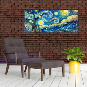 Kép – Csillagos éjszaka mozaikja (120x50 cm)