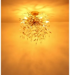 Globo 64138DG - QUEENA rúdon szerelt csillár 6xE14/40W/230V arany