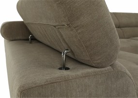 Ülőgarnitúra, világosbarna melír, szövet, balos, BUTON P