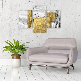 Kép - Arany négyzetek N⁰1 (90x60 cm)