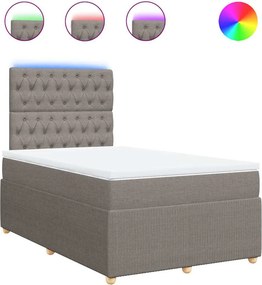 vidaXL tópszínű szövet rugós ágy matraccal 120 x 200 cm