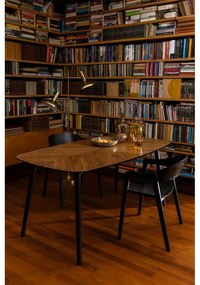 Étkezőasztal diófa dekoros asztallappal 90x165 cm Clover – Dutchbone