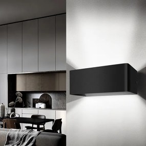 Aigostar - LED Fali lámpa LED/12,5W/230V 20x10 cm fekete