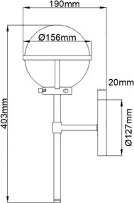 Hinkley Hollis HK-HOLLIS1-C-BK-BATH Fali lámpa 1x60W/E14 IP44
