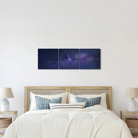 Éjszakai égbolt képe (órával) (90x30 cm)