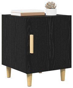 vidaXL Éjjeliszekrény 2 pcs Fekete tölgy 40 x 40 x 50 cm Faanyag