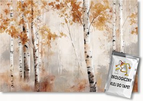Fotótapéta Flizelina Természet Erdő Park Nyírfák Ősz 400x280 ragasztó