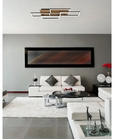 Globo 67359-40 - LED dimmelhető mennyezeti lámpa JEFFRY 40W/230V 32,5x87,5 cm barna/fekete+távirányító