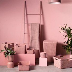 Curver Jute szennyeskosár 58 l, rózsaszín