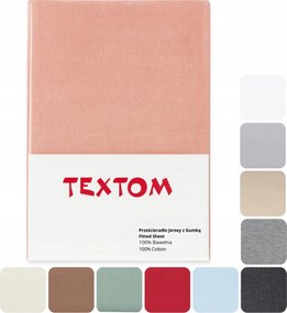 Gumis Lepedő 120x200 +30cm Pamut Jersey Magas Piszkos Rózsaszín