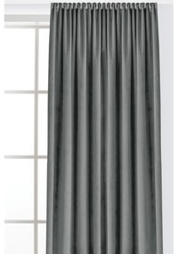 Szürke bársony dimout (részleges sötétítő) függöny 140x270 cm Velto – Filumi