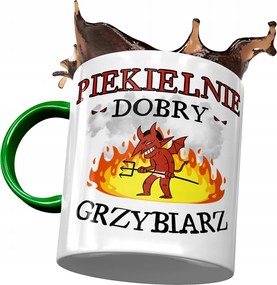 Zöld Bögre Gombásznak Pokolian Jó Nyomtatott Fotóval