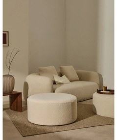 Krémszínű buklé puff Kaeli – Kave Home