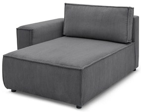 Sötétszürke kordbársony kanapé modul (bal oldali) Nihad modular – Bobochic Paris