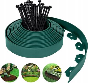 20m Kerti gyepszegély mƱanyag 5cm 60x Horgony Zöld