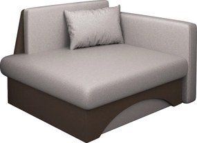 Kinyitható fotel, bézses szürke Taupe/barna, KUBOŠ NEW UNI