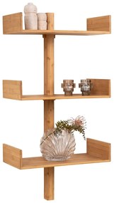 Natúr színű többszintes bambusz fali polc 50 cm Villa – House Nordic