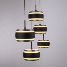 Paul Neuhaus modern függeszték pure falling rings fekete pln2504-18
