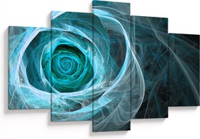 Kép - Absztrakt rózsaszín kék fekete háttérrel (150x105 cm)