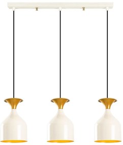 SIVANI kábeles csillár 3xE27/40W/230V fehér/réz