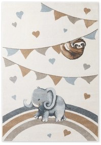 Krémszínű gyerek szőnyeg 120x170 cm Walk like an Elephant Rainbow Party – Villeroy&amp;Boch