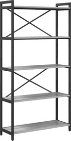 vidaXL Könyvespolc Szürke sonoma 80 x 30 x 155 cm Faanyag