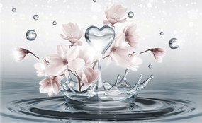 Flizelin fotótapéta Magnólia rózsaszín színekben harmónia 208x146 +ragasztó