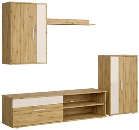 Benson 4 részes nappali szett kézműves tölgy, kasmír