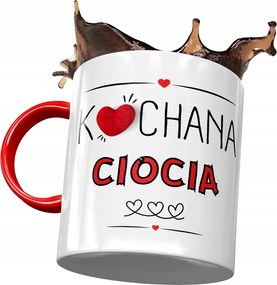 Piros Bögre Nagynéni Születésnap Ajándék Nyomtatott Fotóval