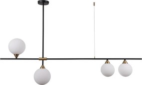 ITALUX PND-9152-4-OPAL BELMONTE Modern Függesztett Lámpa Fekete, Sárgaréz G9 IP20