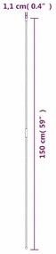 30 db zöld acél kerti növénykaró 150 cm