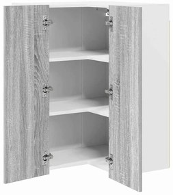 Függő szekrény Riga Szürke Sonoma és fehér 57 x 57 x 80 cm