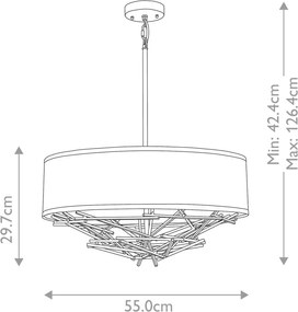 Elstead Lighting Taiko TAIKO-4P Függőlámpa 4x60W/E27