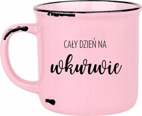 Bögre Rózsaszín Retro Ajándék Vicces Nap Van Egész Nap A Dühöngő