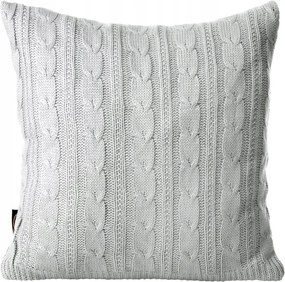 Párnahuzat AKRIL/2 45x45 ezüst copfos dekoratív pulóver