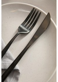 Fekete rozsdamentes acél evőeszköz készlet 16 db-os Modern retro – Premier Housewares
