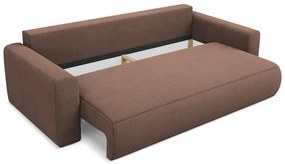 Rózsaszín kinyitható-tárolóhelyes kanapé 238 cm Kapua – Makamii