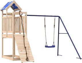 vidaXL tömör fenyőfa kültéri játszószett