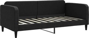 vidaXL fekete szövet kanapéágy 90 x 190 cm