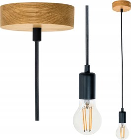 Led Mennyezeti Függő Lámpa E27 0-100 cm Tölgy Falra szerelhető Túlnyúlás Nappali Loft