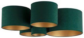 Duolla - Mennyezeti lámpa ROLLER PENTO 5xE27/60W/230V zöld/arany