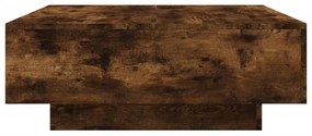 füstös tölgy színű dohányzóasztal LED-lámpákkal 80 x 8 0x 31 cm