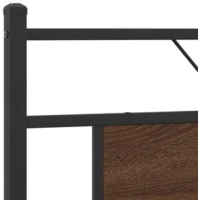 barna tölgy színű szerelt fa és acél fejtámla 160 cm