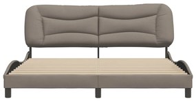 tópszínű szövet ágykeret matrac nélkül Hvar 180 x 200 cm