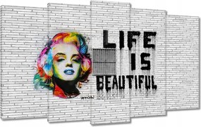 Festmények 100x60 Banksy Life is beautiful
